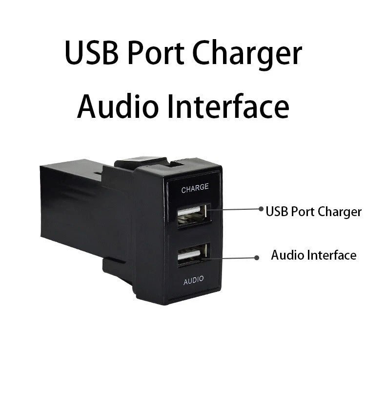 Audio Interface + USB-A QC3.0 Charger for Mazda 3 5 6 RX8 MX5 CX7 CX9 BT50