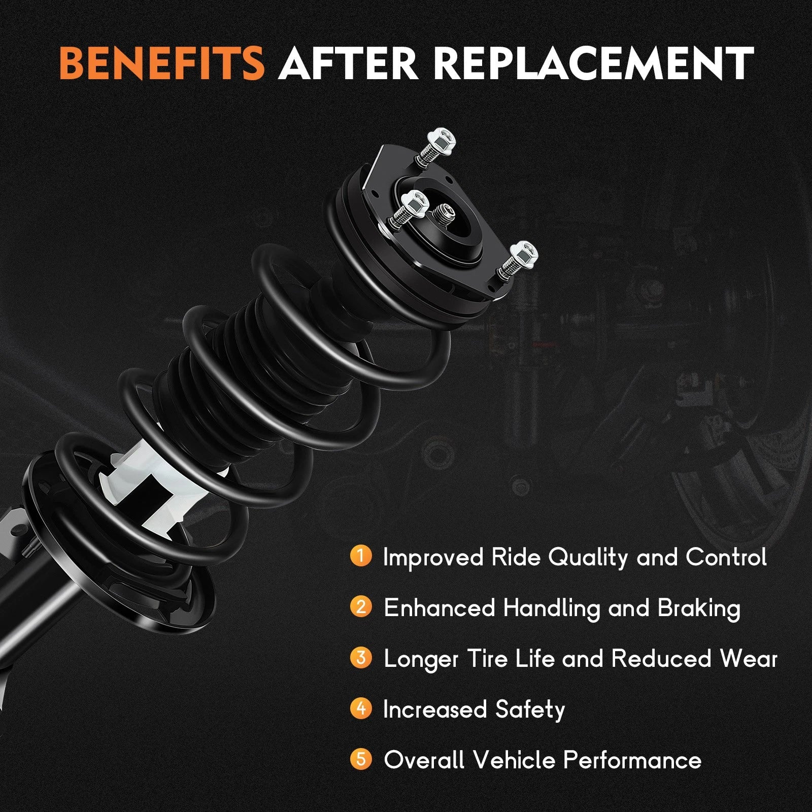 Front Complete Struts and Shocks for Ford Fiesta (2010-2013)