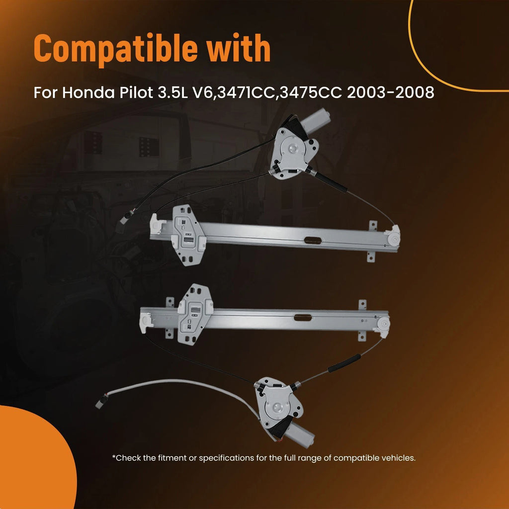 2X Power Window Regulator with Motor for Honda Pilot (2003-2008)