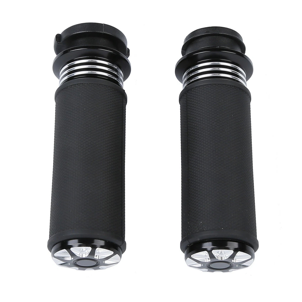 1" 25mm Black Electric Handlebar Grips for Harley Davidson Touring (2008–2020)