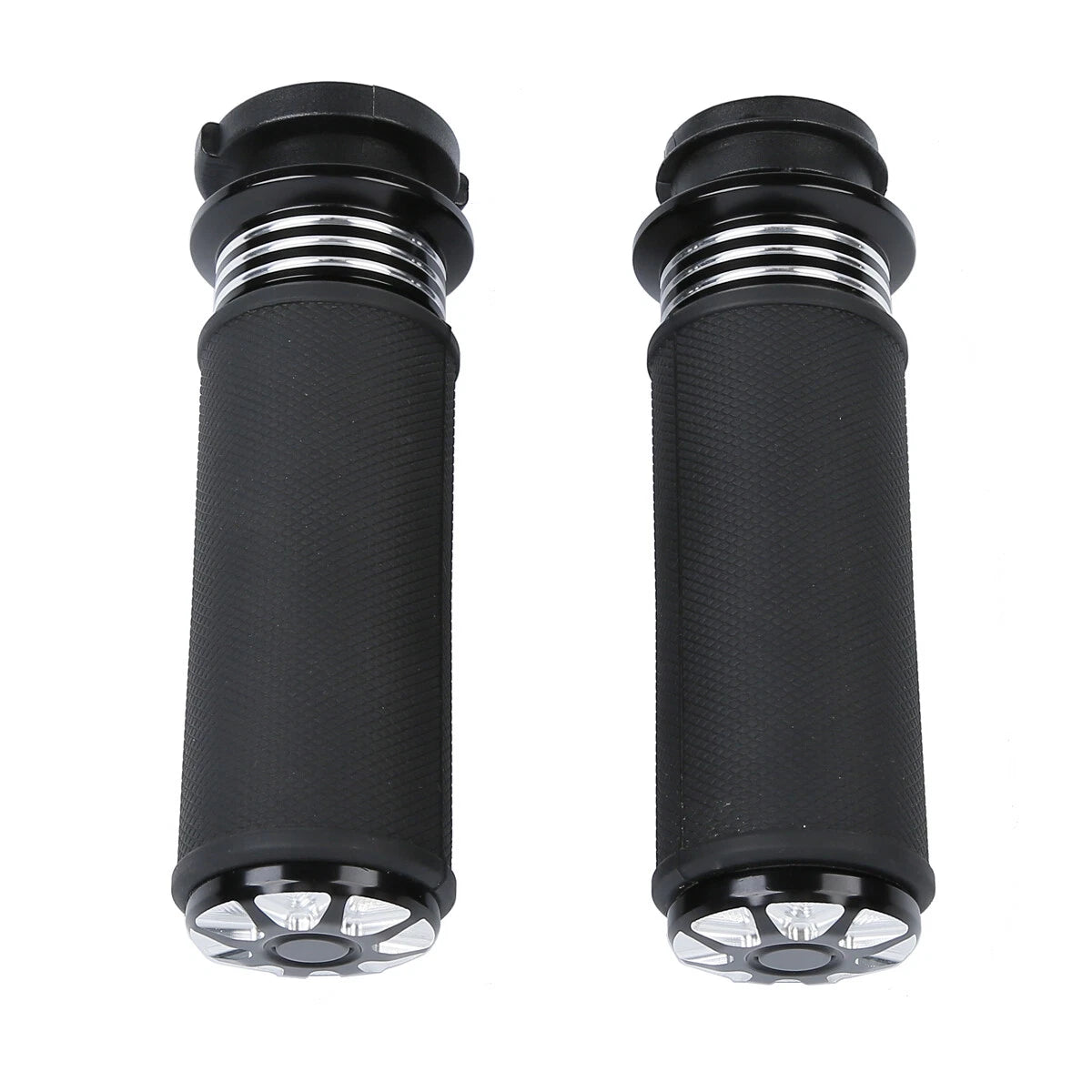 1" 25mm Black Electric Handlebar Grips for Harley Davidson Touring (2008–2020)