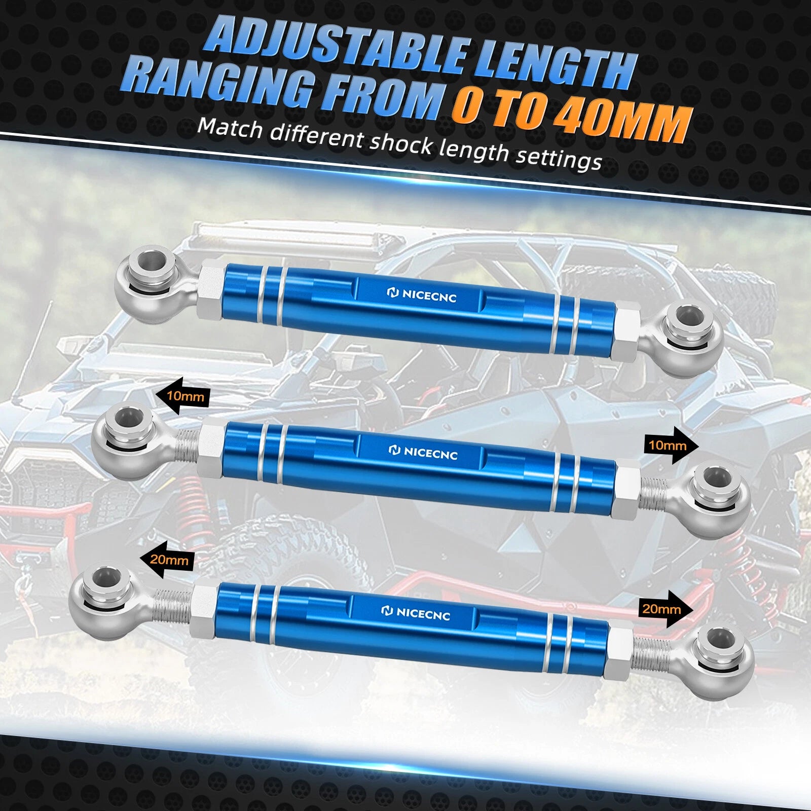 Sway Bar Links Kit for Polaris RZR Pro R 2/4 (2022–2024) Aluminum Alloy
