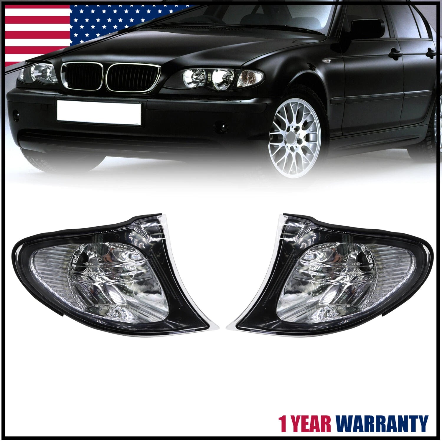 Pair of Indicator Turn Signal Lamps for BMW 3 E46 (2002–2005)