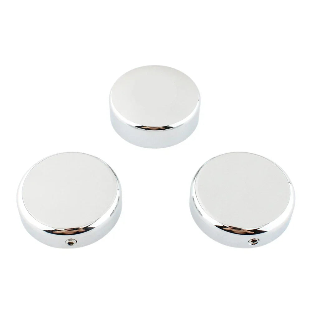 3 x Chrome Top Fork Tube Stem Nuts for Harley V-Rod Night Rod Special (2007-2011)