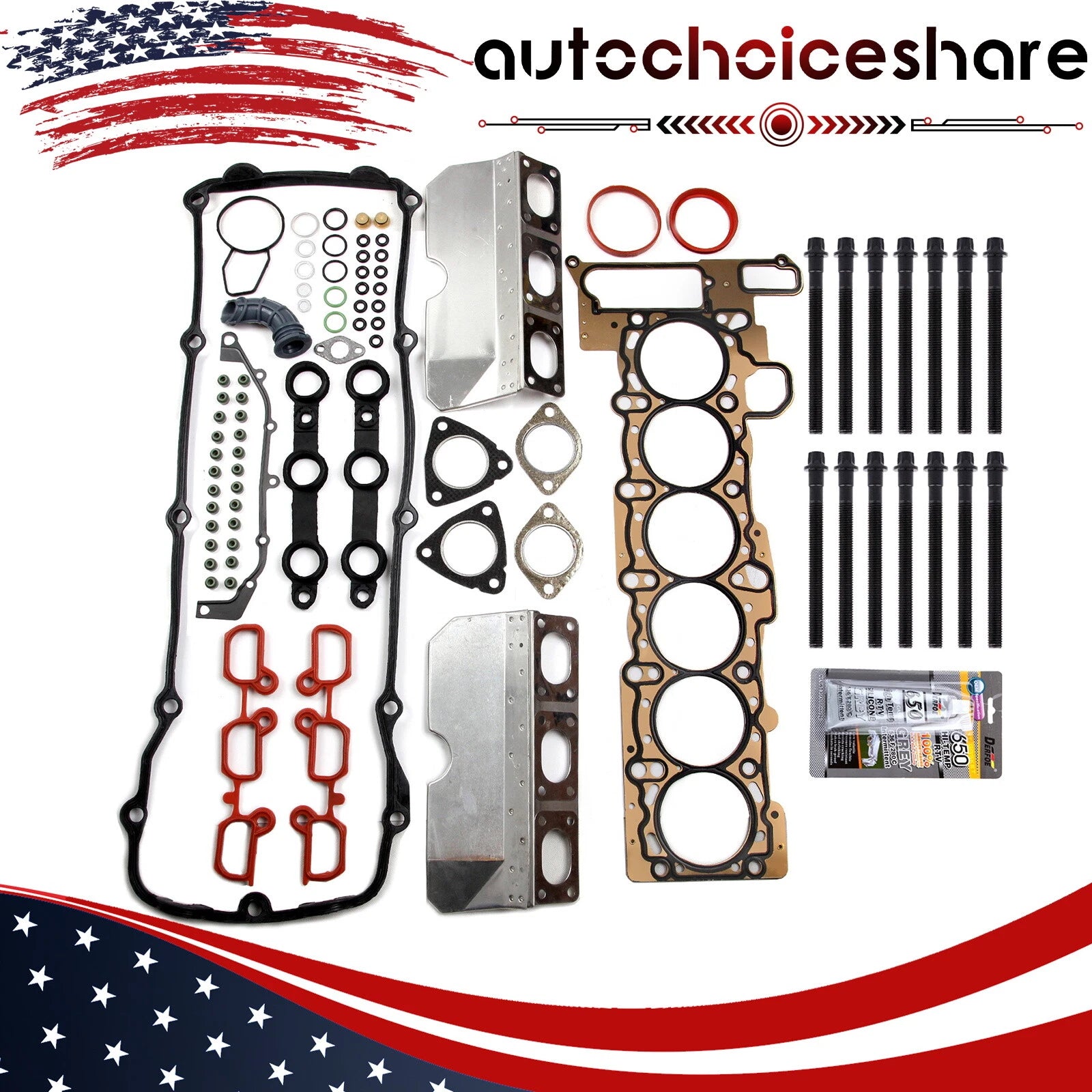 Head Gasket Bolts Set for BMW 325Ci 330Ci 330i 525i 530i (2001–2006)