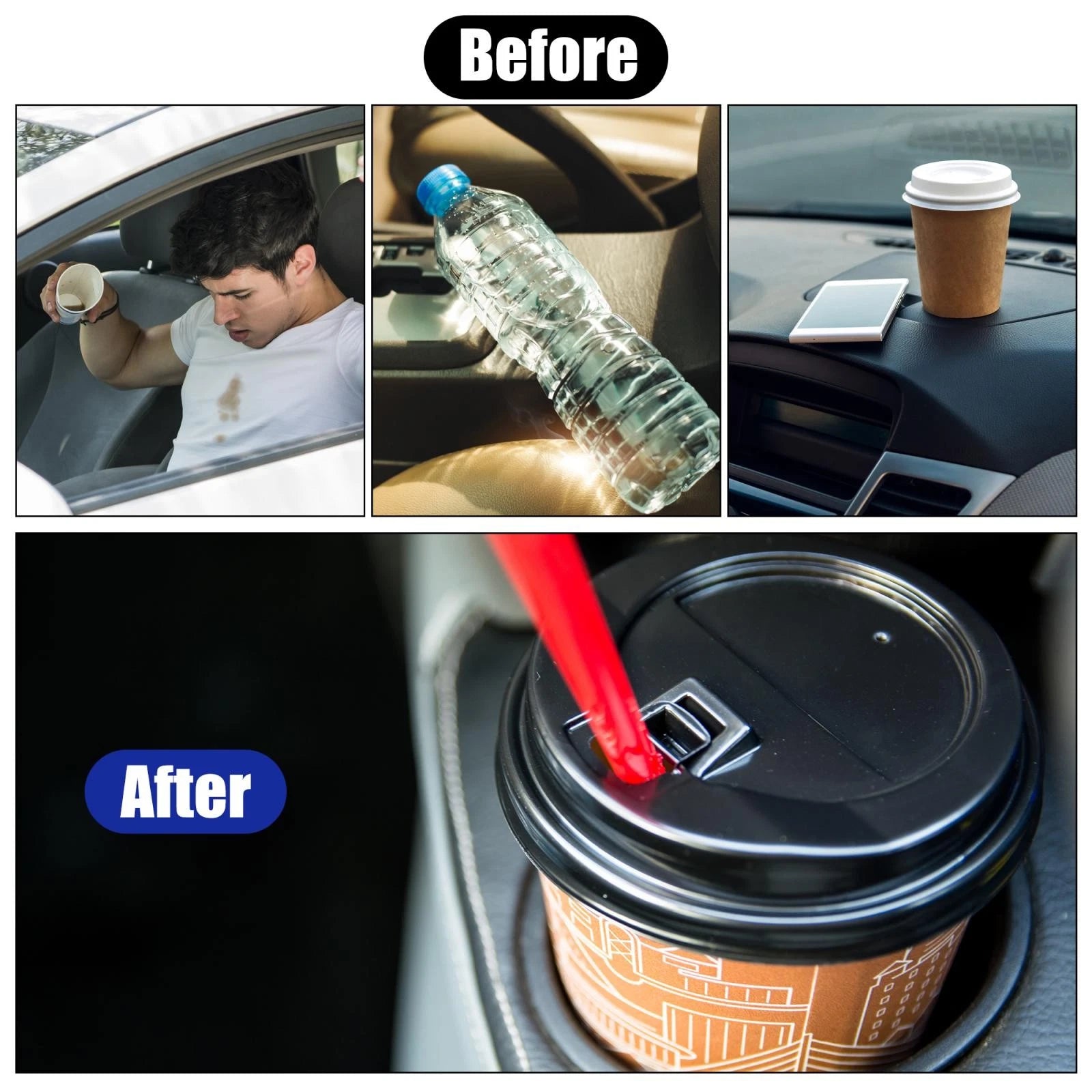 Dual Rear Seat Cup Holder for Dodge Ram 1500 2500 (2002–2020) 5HD65DX9AC