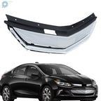Upper Grille for Chevrolet Volt (2016–2019) Silver Plastic