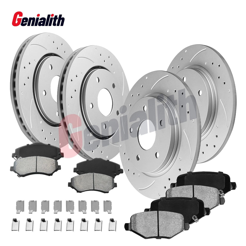 Front & Rear Brake Rotors & Pads for Dodge Grand Caravan Ram C/V (2012–2016)