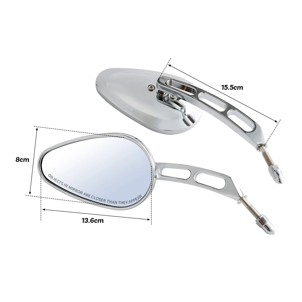 8mm Thread Rear View Mirrors for Harley Touring Sportster Dyna Softail