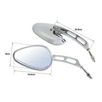8mm Thread Rear View Mirrors for Harley Touring Sportster Dyna Softail