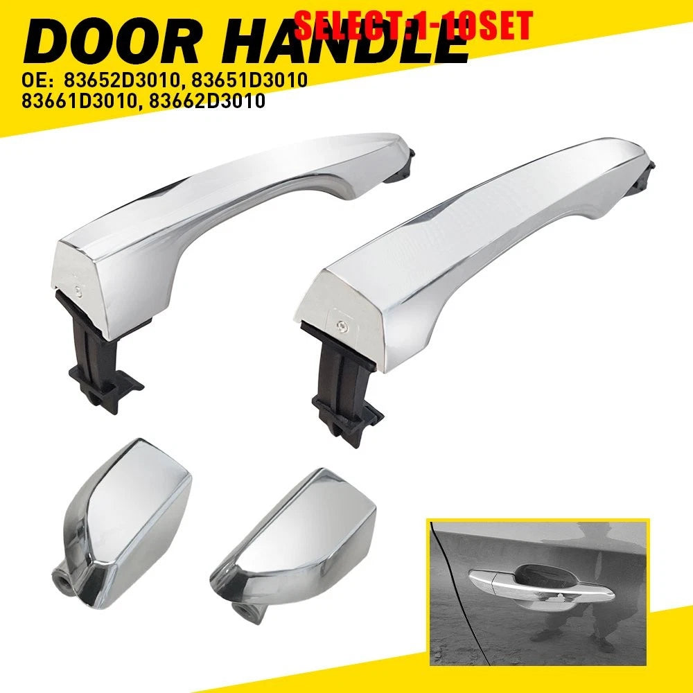 Set of 2 Chrome Exterior Door Handles for Hyundai Tucson (2016–2021) 83662D3010