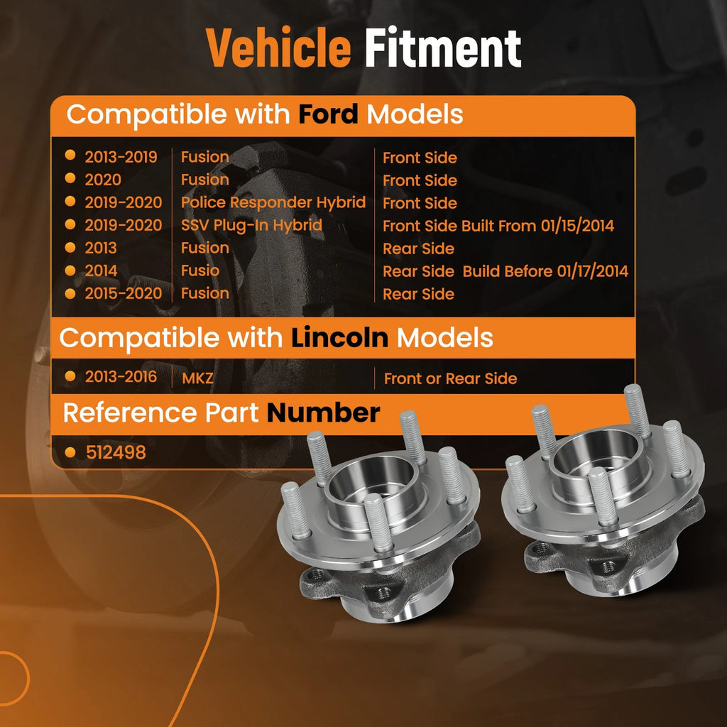 Rear Wheel Hub Bearing for Ford Fusion (2013-2016) AWD