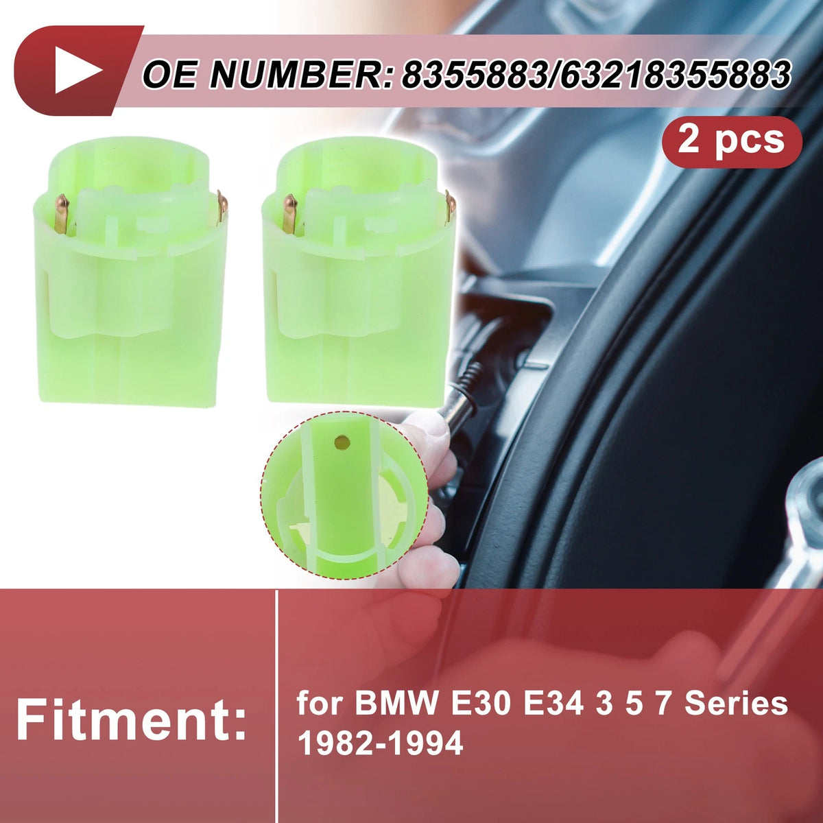 2pc Taillight Socket for BMW E30 E34 E32 3 5 7 Series (1982–1994) No. 8355883