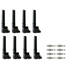 Set of 8 Ignition Coils & Spark Plugs for Jaguar S-Type