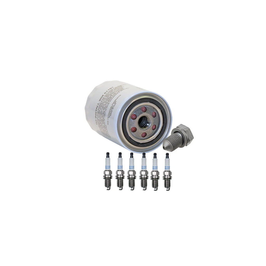 Wix Engine Oil Filter & Denso 6 Platinum Spark Plugs for Audi A6 Quattro