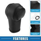 Gear Shifting Knob Cover Trim for Nissan Rogue (2008–2013) Faux Leather Black