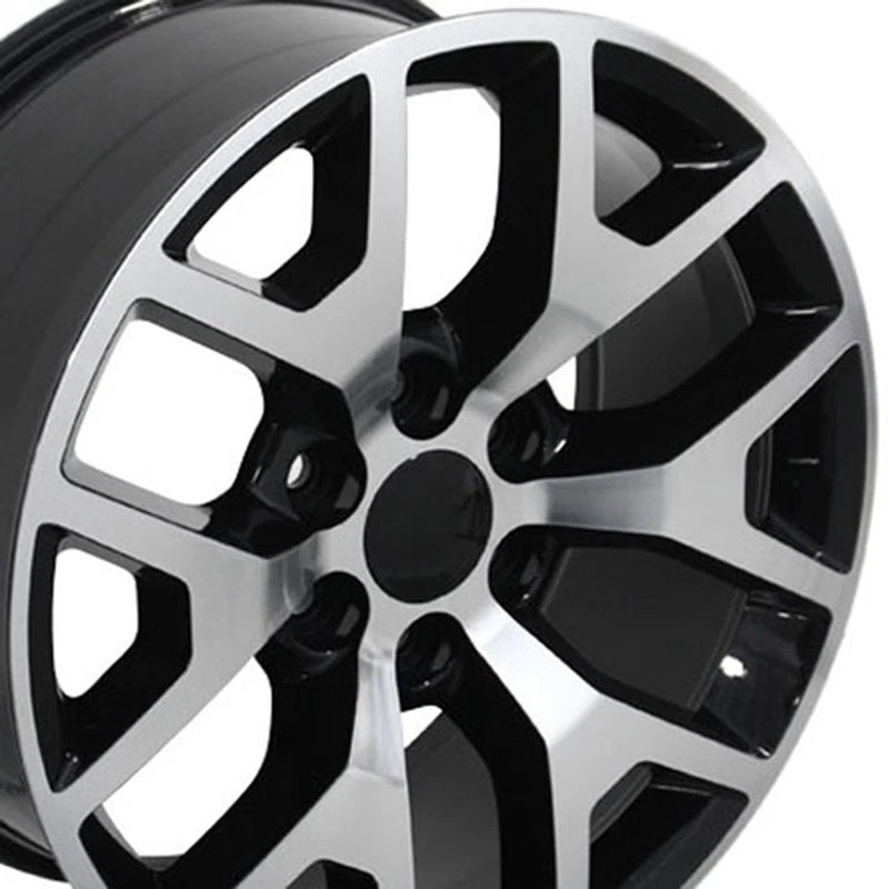 Machined Black Wheel Replacement 22 Inch for 2003–2014 Chevy Express 1500