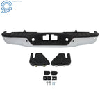 Chrome Rear Step Bumper for Toyota Tundra (2007–2013) with Sensor Holes