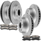 Drilled Brake Rotors & Pads for GMC Yukon XL 1500, Chevy Tahoe V8