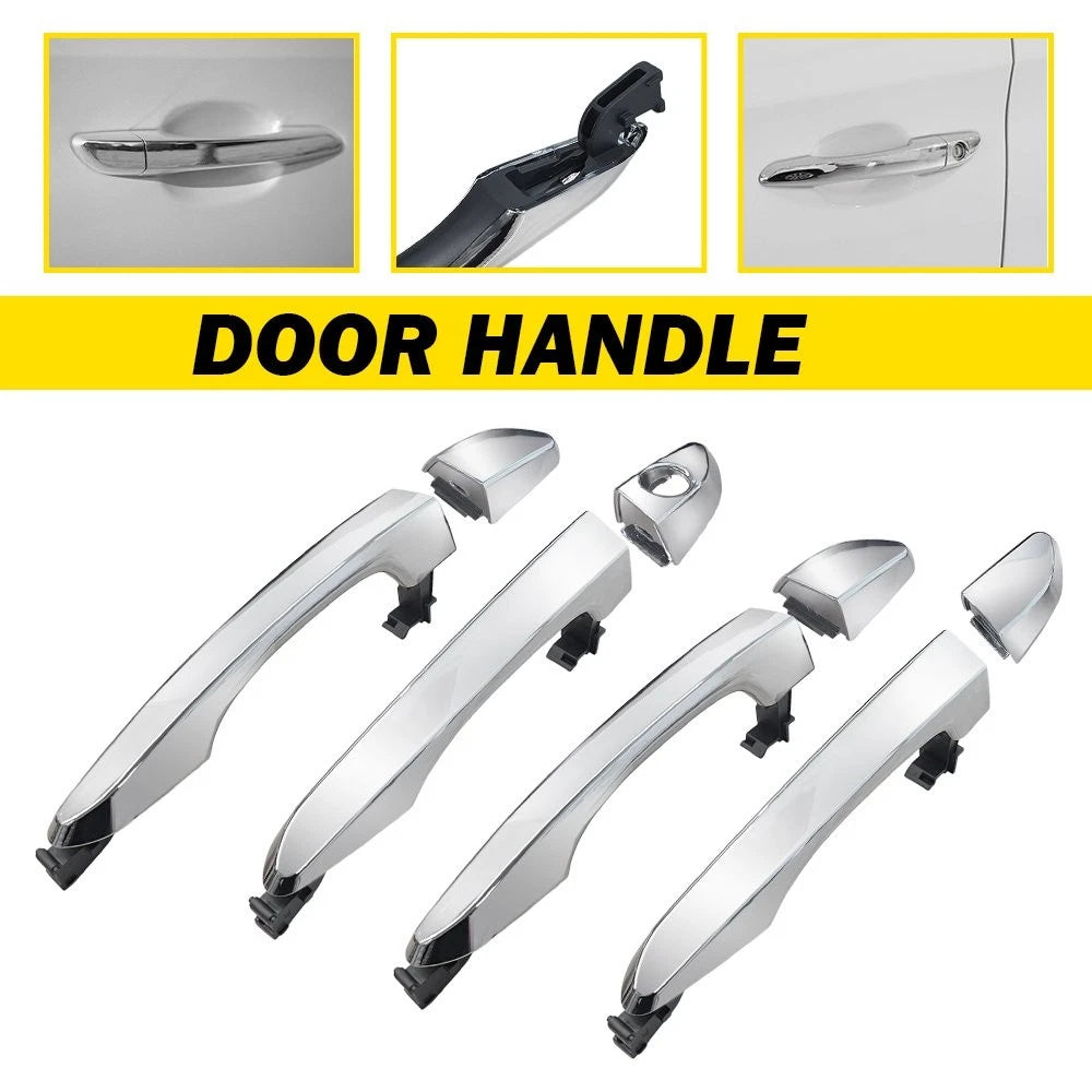 Set of 4 Chrome Exterior Door Handles for Hyundai Tucson (2016–2021)