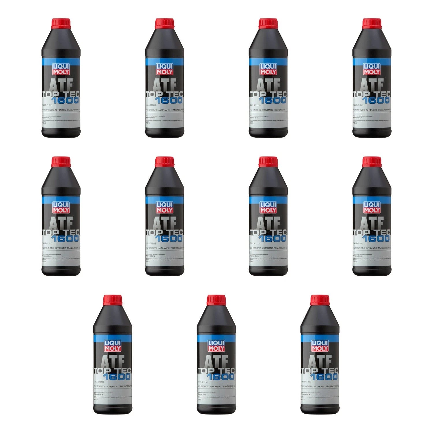 Set of 11 Liqui Moly Top Tec ATF 1600 Automatic Transmission Fluid (1L)
