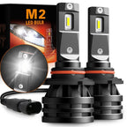 2X HIR2 9012 LED Headlight Bulb for High Low Beam (12000LM)