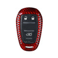 Remote Key Shell Cover Case for Alfa Romeo Stelvio (2017–2023) Red Carbon Fiber