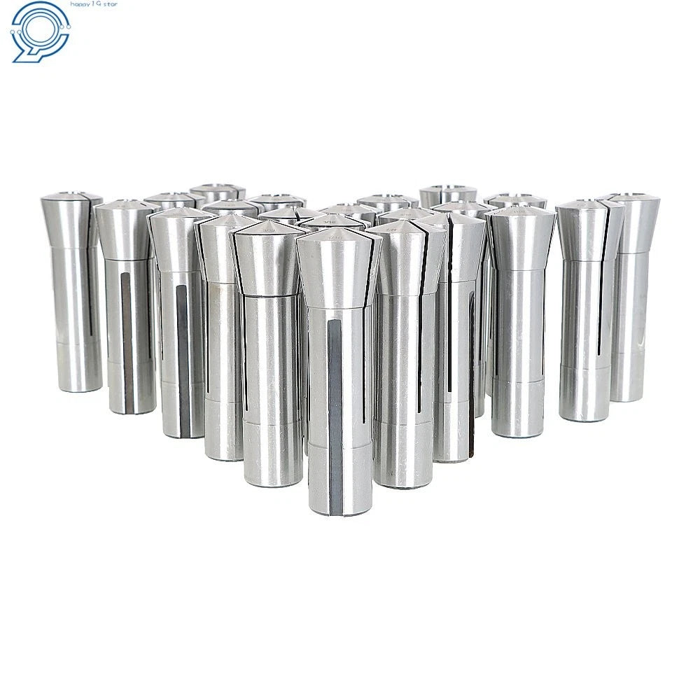 23 PCS R8 Collet Set for R8 Spindle (Fractional 1/16" to 3/4")