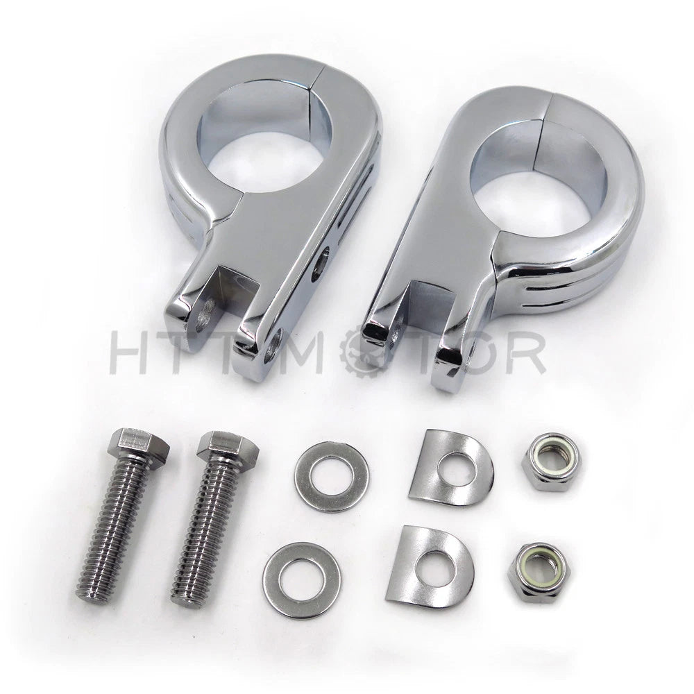 1-1/2" Engine Crash Bar Foot Peg Mount Clamp for Harley Motorcycle
