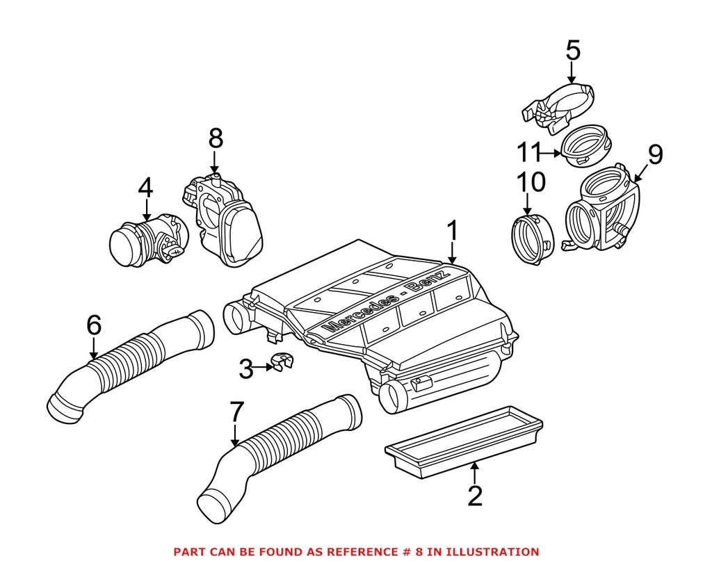 Genuine OEM Fuel Injection Throttle Body 1131410125 for Mercedes-Benz