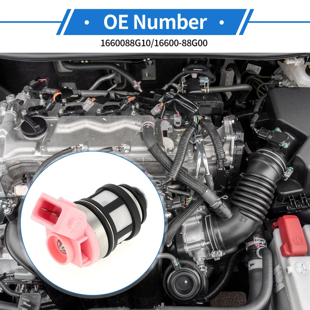 Fuel Injector No. 1660088G10 for Nissan Pathfinder (1990–1995) 1 Pc Pink