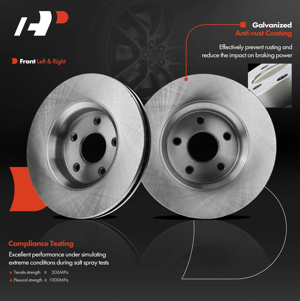 Front Disc Brake Rotors & Ceramic Pads for Jeep Grand Cherokee (2011–2018)