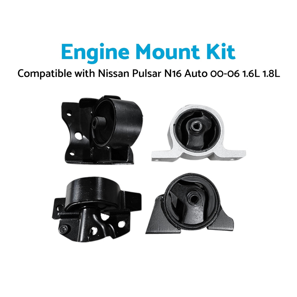 Engine Mount Kit for Nissan Pulsar N16 (2000–2006) 1.6L 1.8L