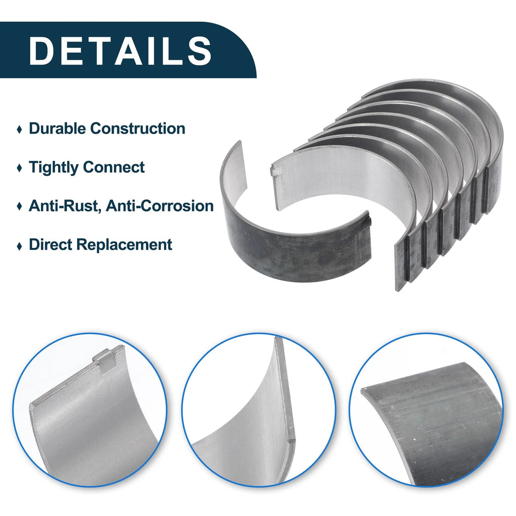 Set of 8 Connecting Rod Bearings for Nissan Y60 (No. 1211143G01)