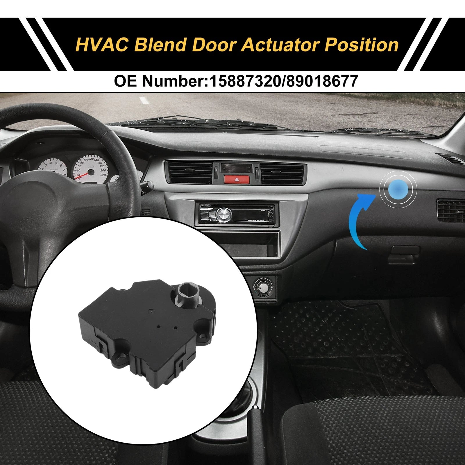 HVAC Heater Blend Door Actuator for Chevrolet Trailblazer EXT (2003–2004) No.15887320