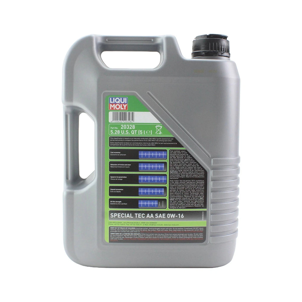 Set of 5 Liqui Moly Special Tec AA 0W-16 Engine Motor Oil (25L)