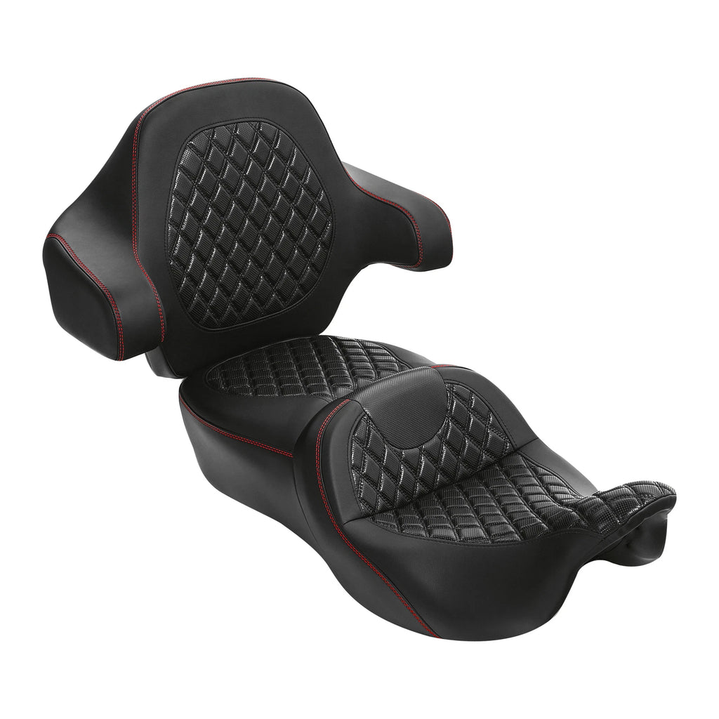 Driver Passenger Seat & Backrest Pad for Harley Electra Glide (2014–2023)