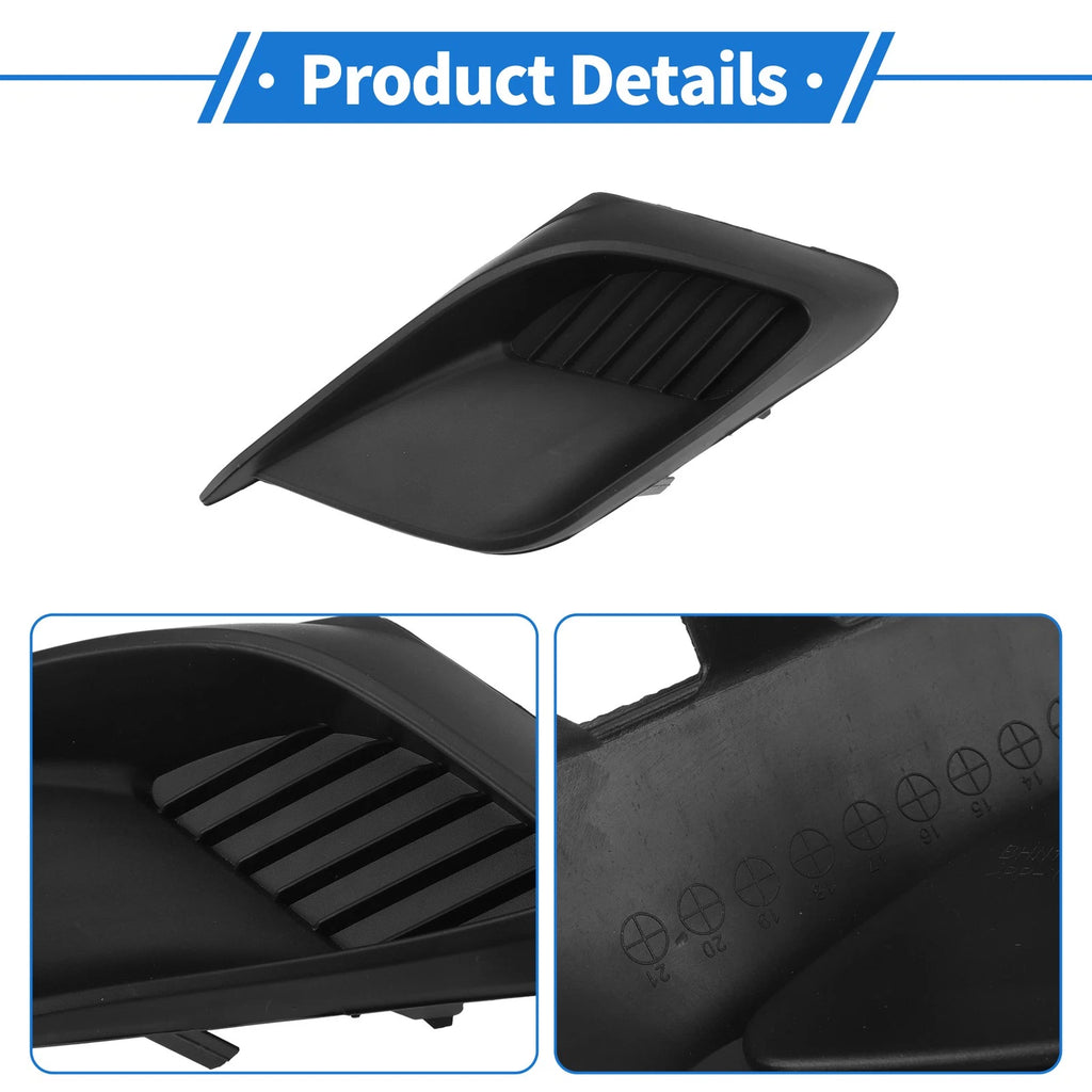 Front Left Fog Light Grill No.MA1038122 for Mazda 3 (2014–2016) Black ABS