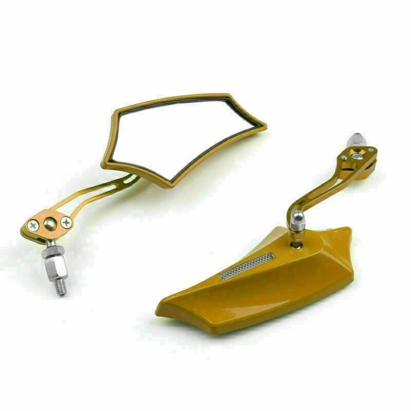 Rear View Mirrors 8mm 10mm for Motorcycle Chopper Cruiser Dirt Bike (US)