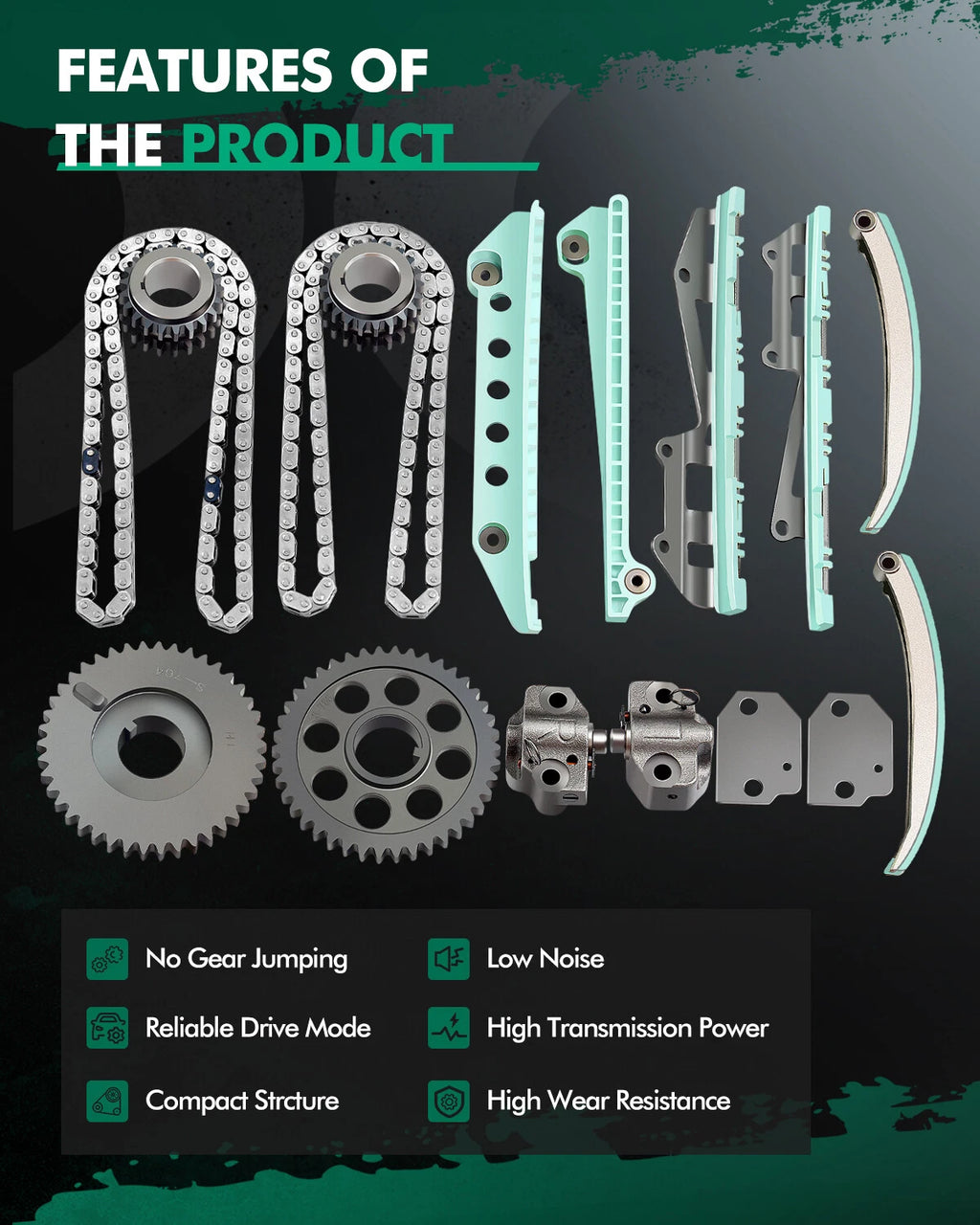Timing Chain Kit for Ford Crown Victoria F-150 4.6L V8 (1997–2004)