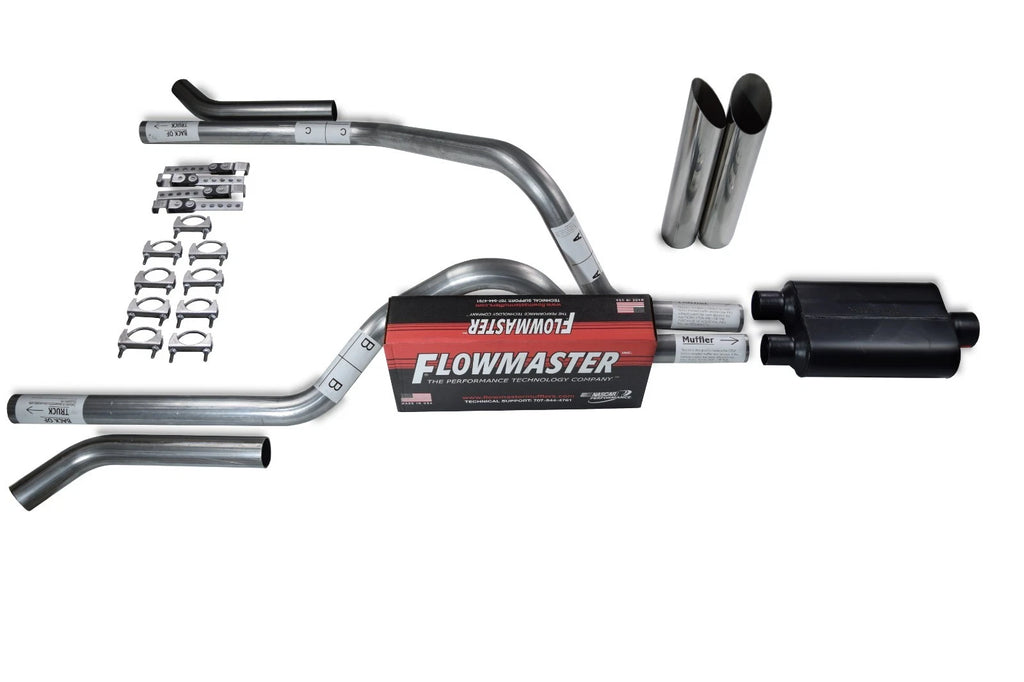 2.5" Dual Exhaust Kit for Dodge Dakota (1987–1996) - Flowmaster 40, Corner Exit