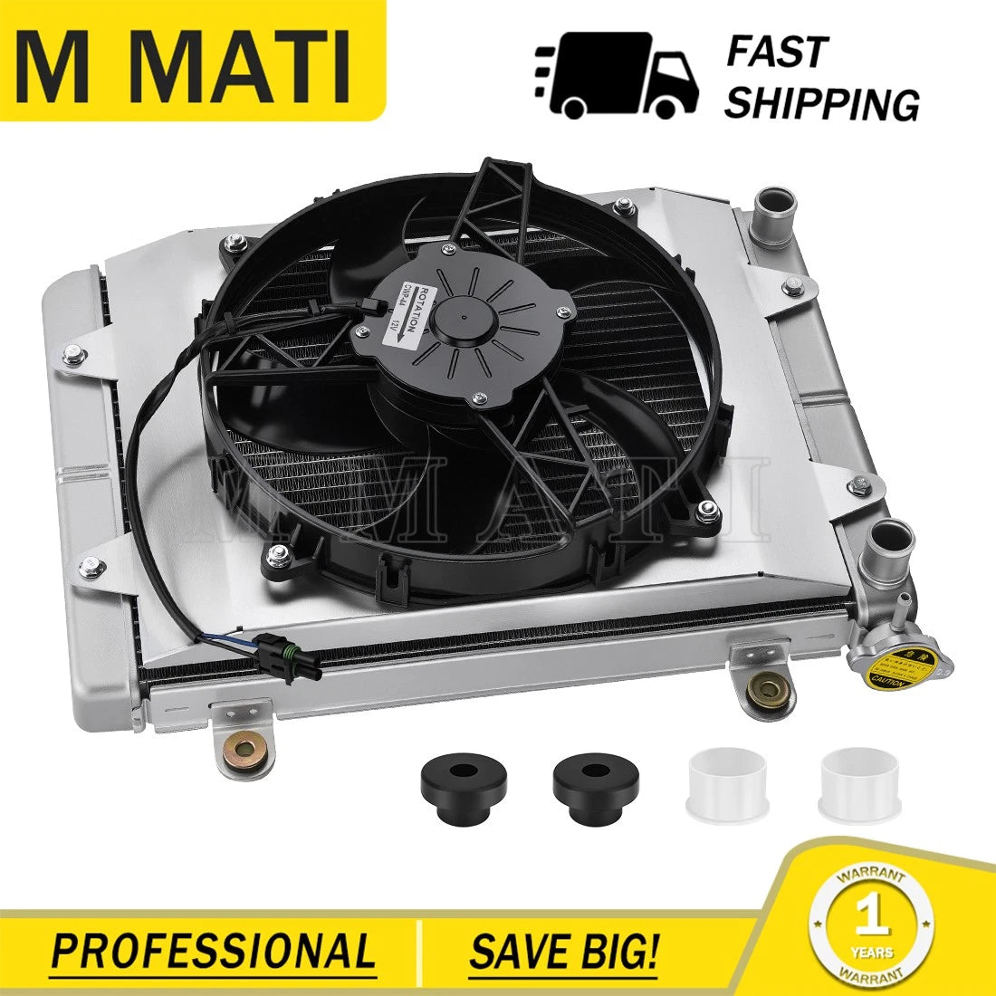 Aluminum Radiator & Cooling Fan for Polaris Ranger 700 800 (2005–2010)
