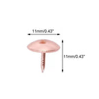 100Pcs Upholstery Nails for Furniture, Jewelry Box, Sofa - Rose Color