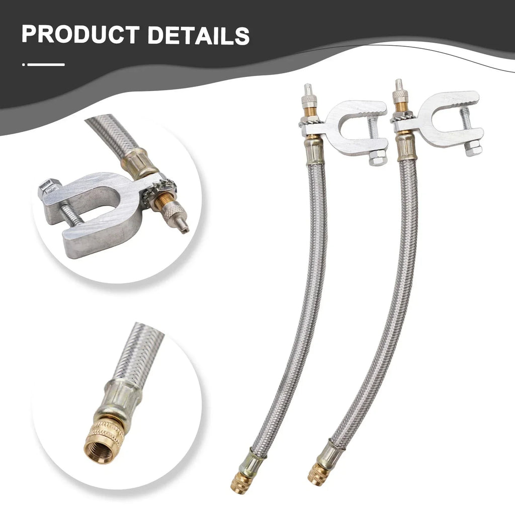 Valve Stem Extension 2 x Dual Wheel Stainless Steel