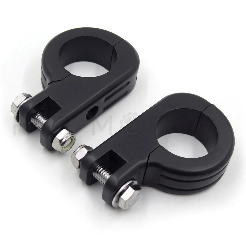 Foot Peg Mounting Kit for Harley Honda Yamaha 1.5" Highway Bars