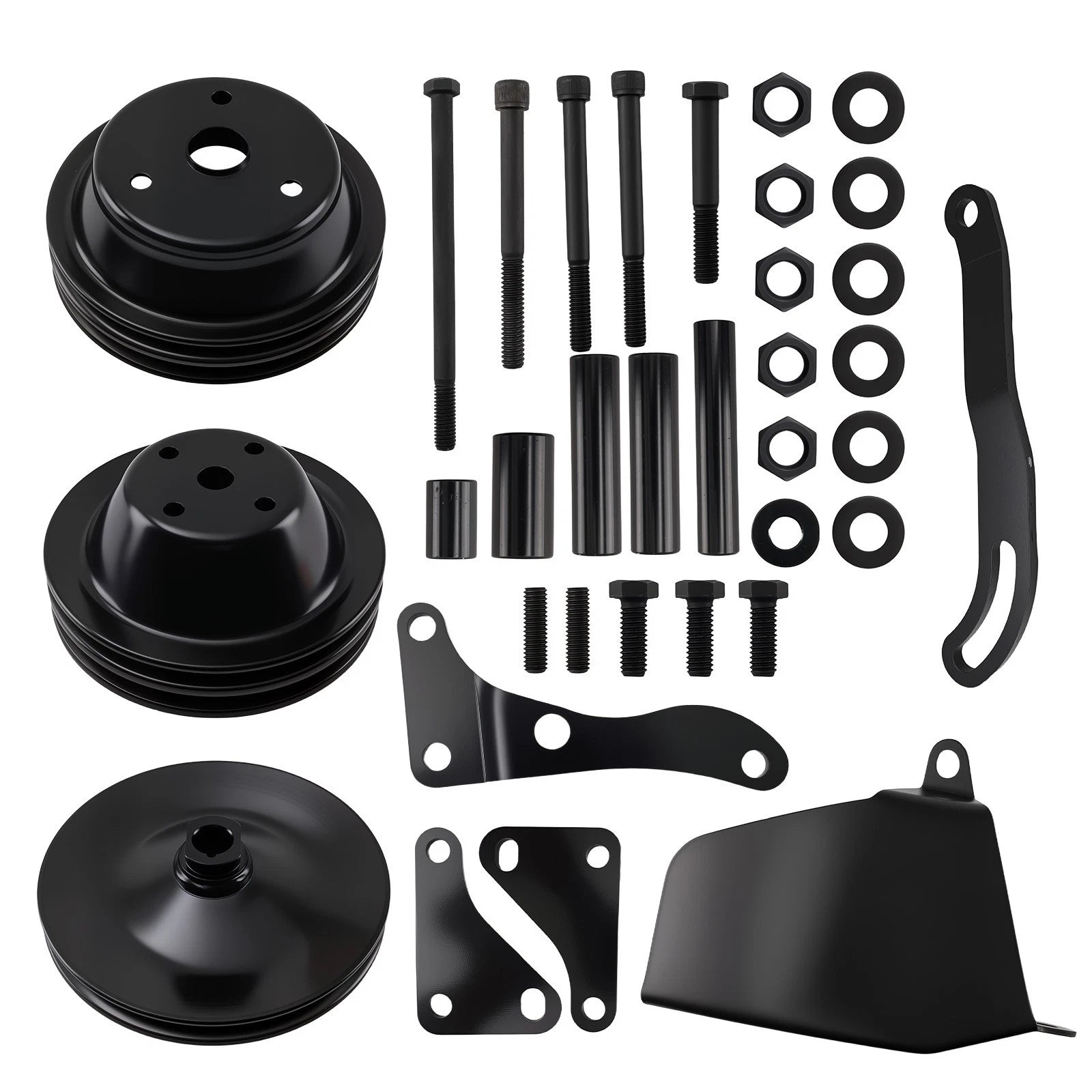 LWP Steel Pulley Kit for Small Block Chevy Motors (Complete)