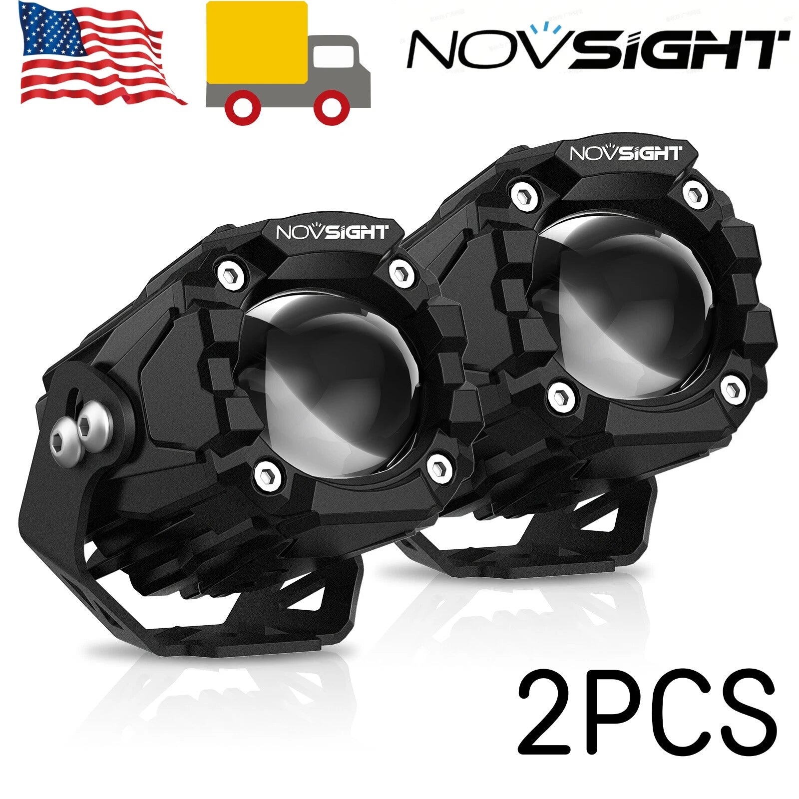 2X LED Pod Work Lights for Jeep Truck Pickup SUV (2010–2023)