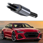 Dual Port Retractable Car Phone Charger for Universal Use (Black)