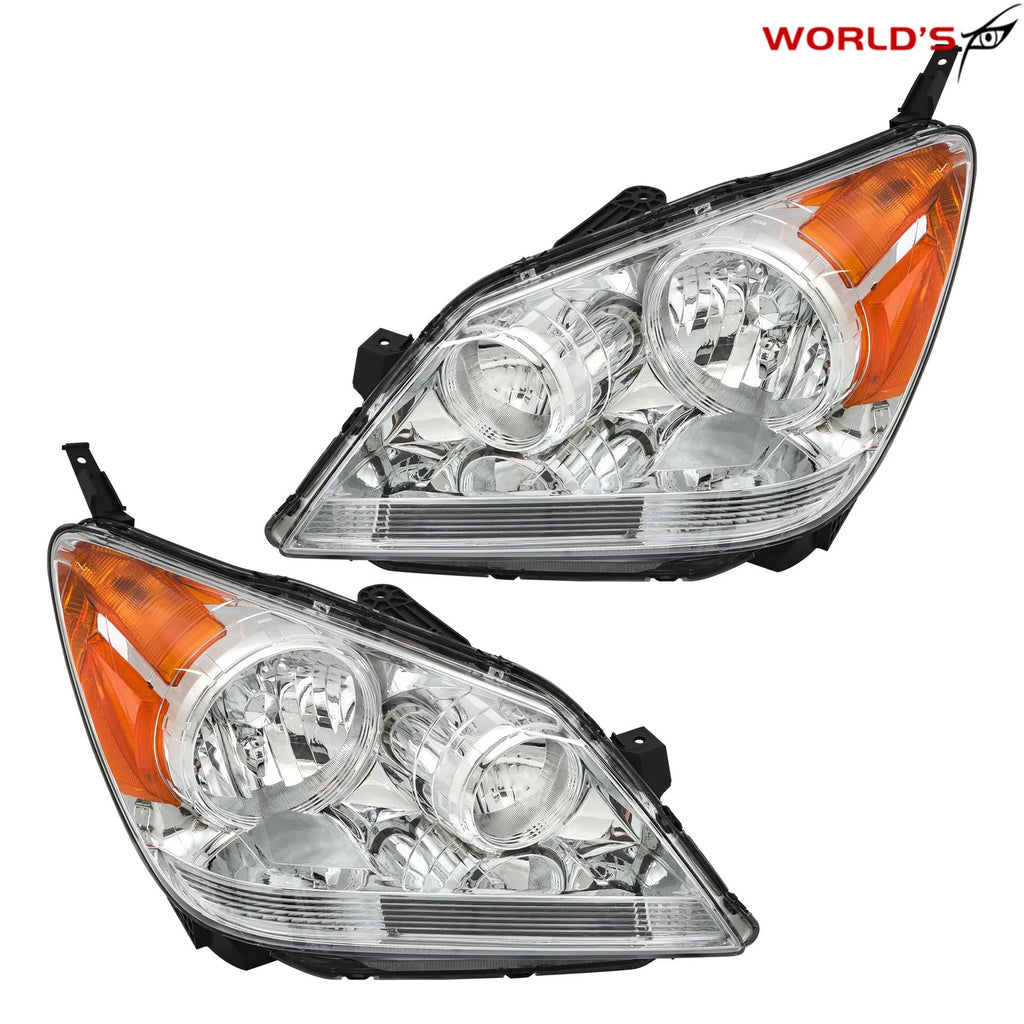 Set of 2 Chrome Halogen Headlights for Honda Odyssey (2005–2010)