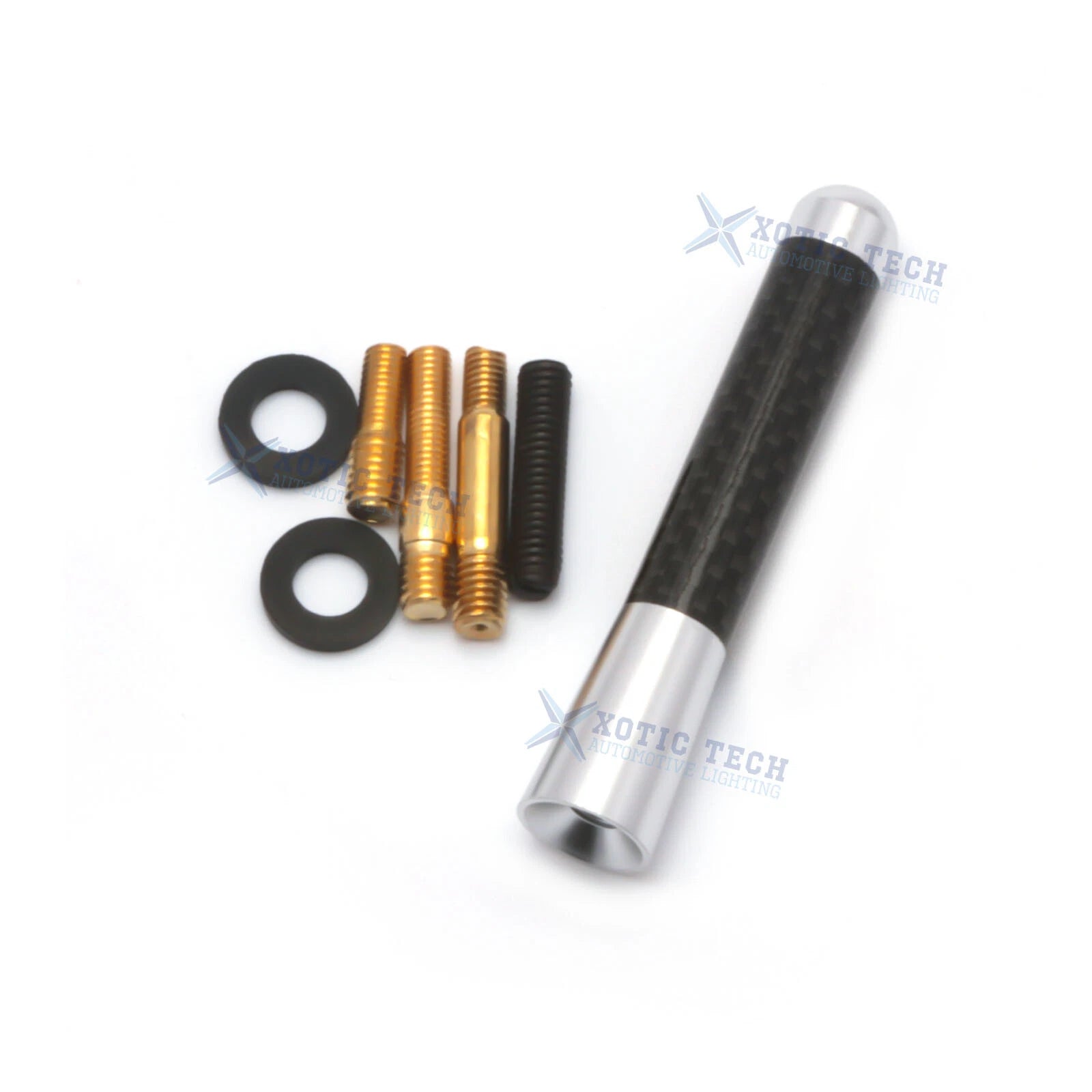 3" Universal Real Carbon Fiber Aluminum Mast Antenna for Universal (-)